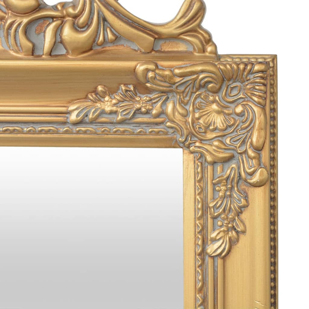 vidaXL Стенно огледало, бароков стил, 160x40 см, златисто