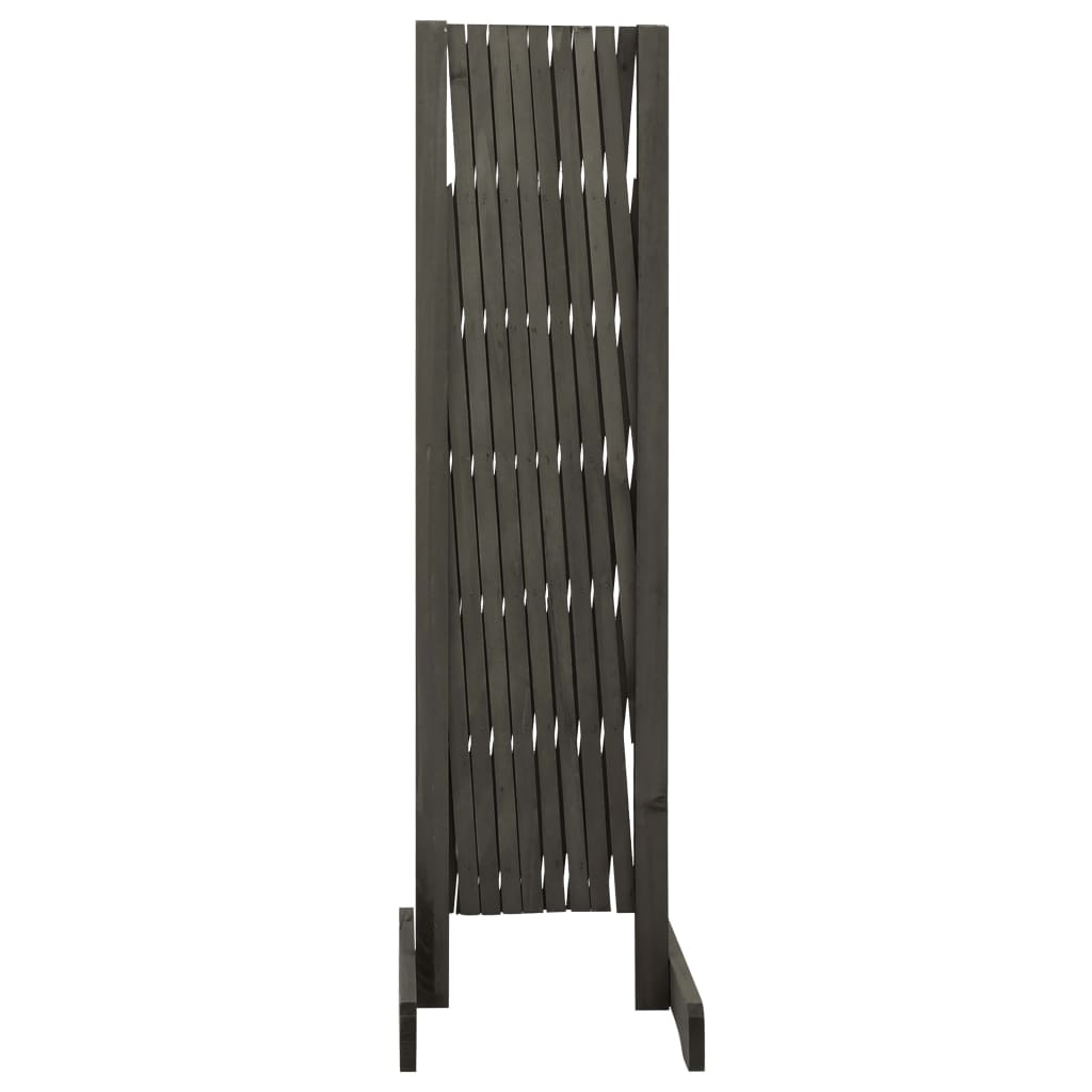 vidaXL Градинска оградна решетка, сива, 180x100 см, чам масив