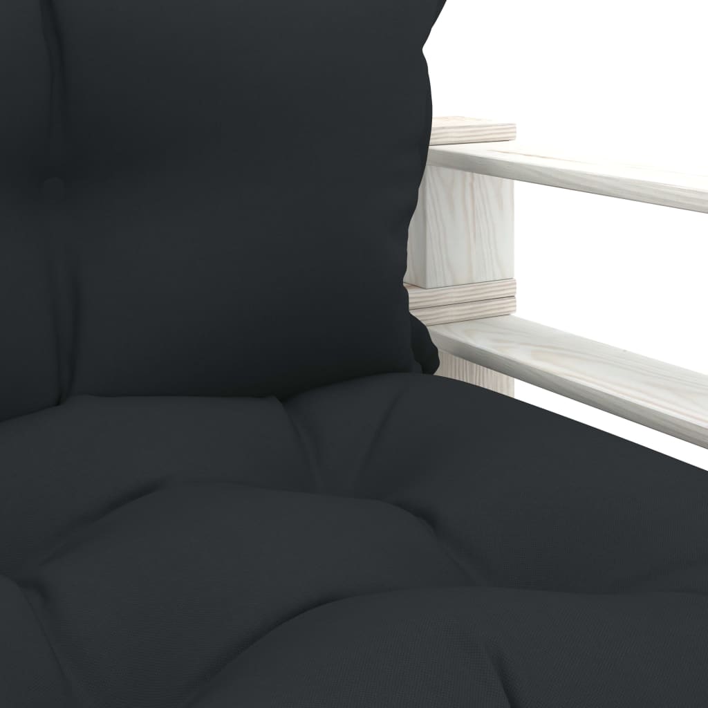 vidaXL Градински палетен диван с възглавници антрацит, дърво