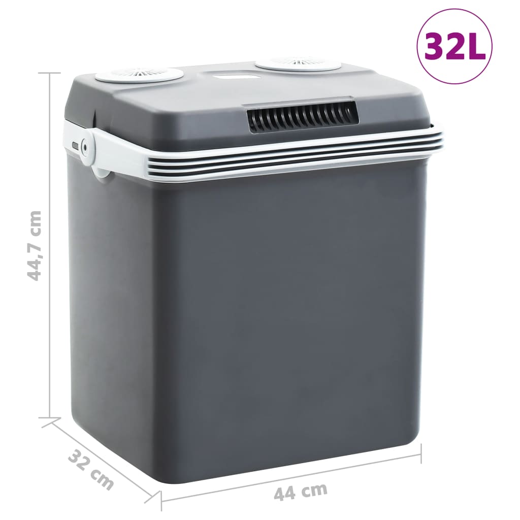 vidaXL Преносима термоелектрическа хладилна кутия 32 л 12 V 230 V A++