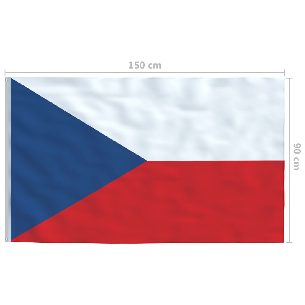 vidaXL Флаг на Чехия, 90x150 см