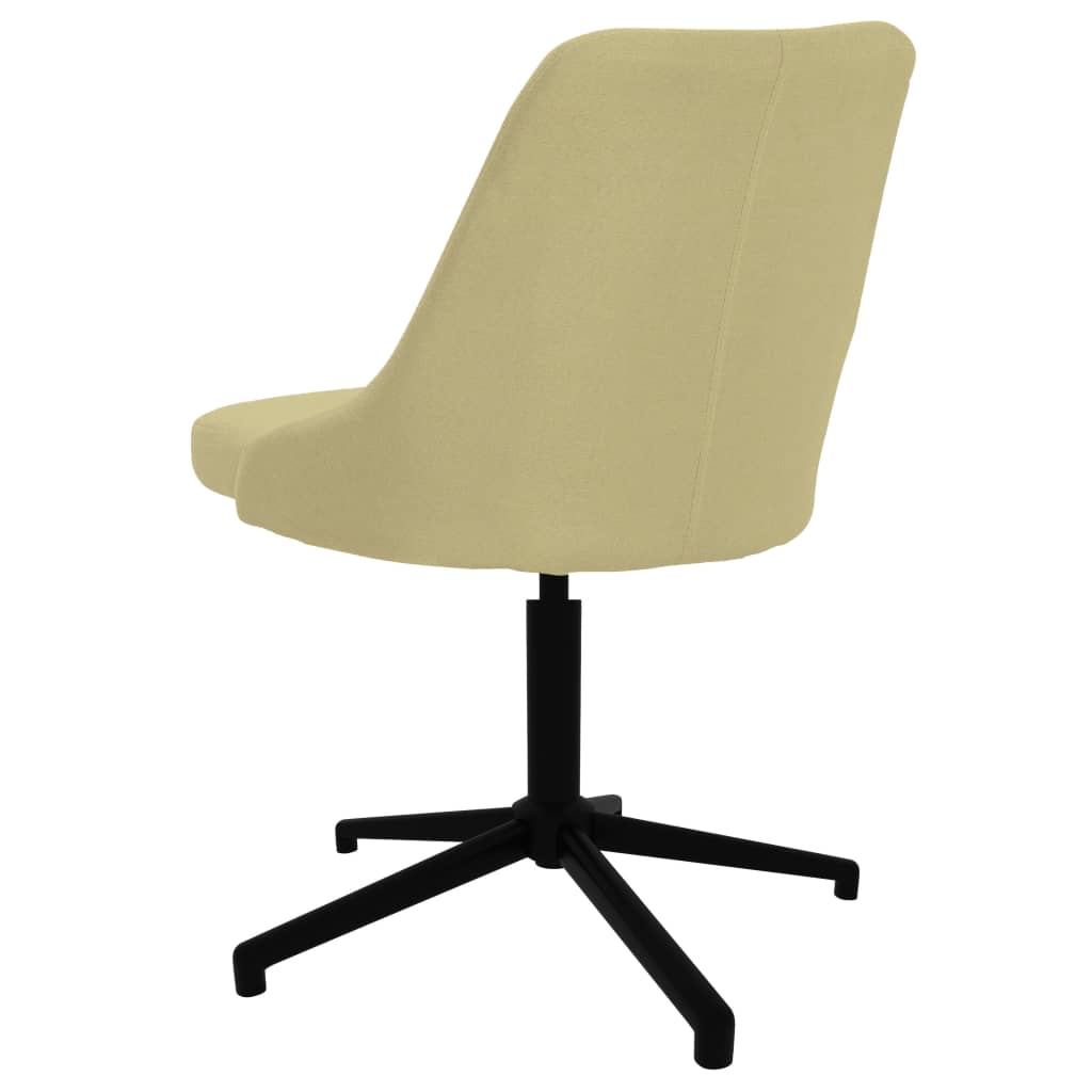 vidaXL Въртящ се офис стол, зелен, текстил