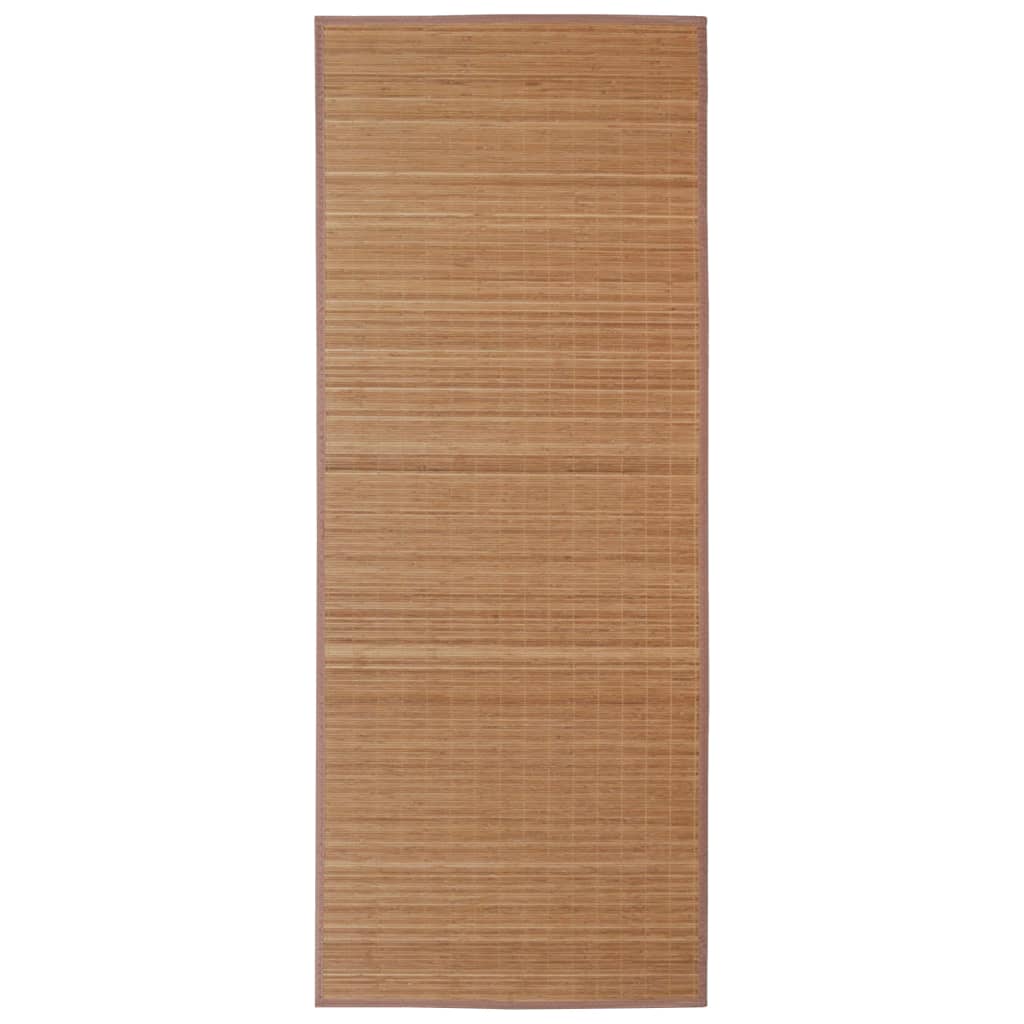 vidaXL Правоъгълен кафяв бамбуков килим 150х200 см