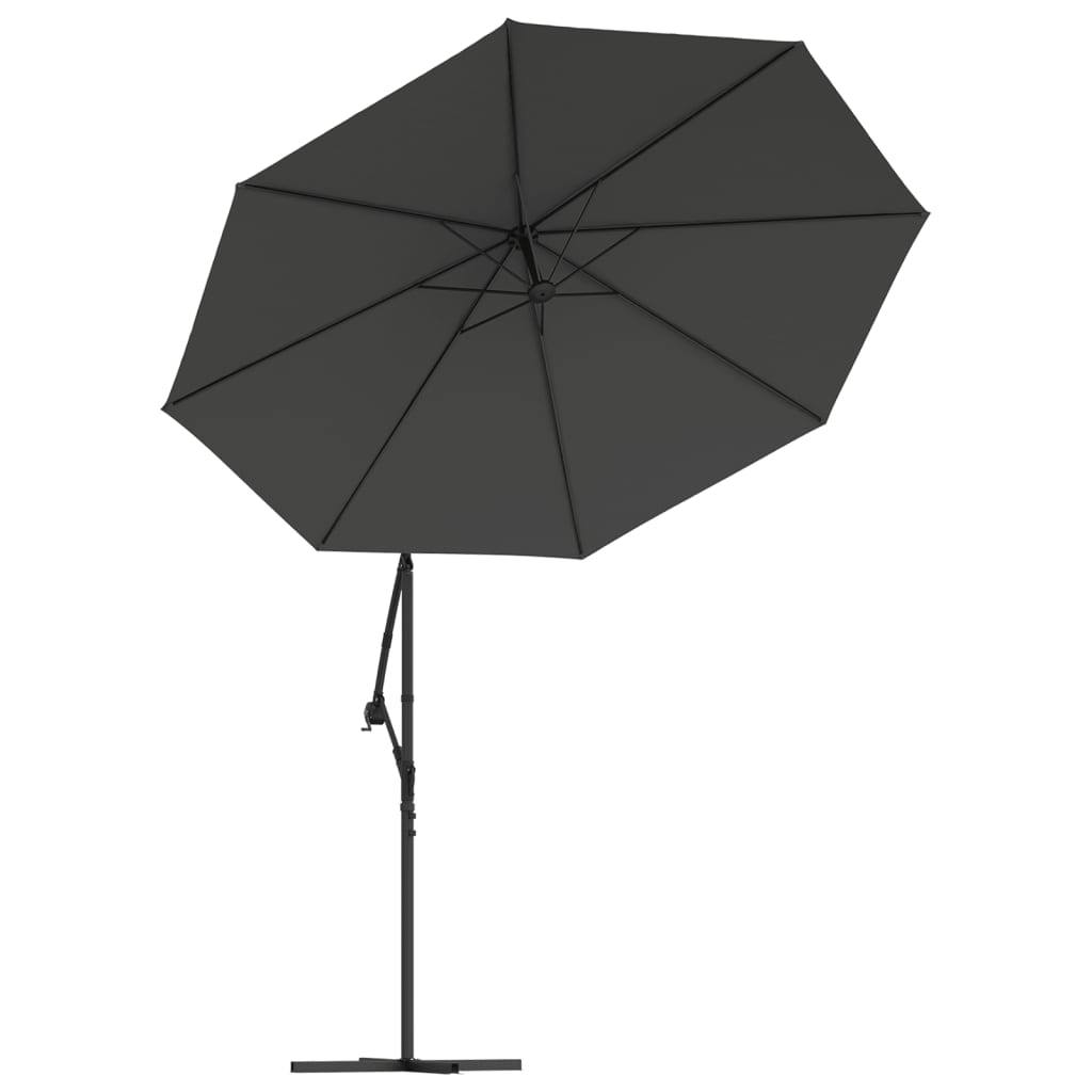vidaXL Резервно покривало за чадър с чупещо рамо, антрацит, 300 см