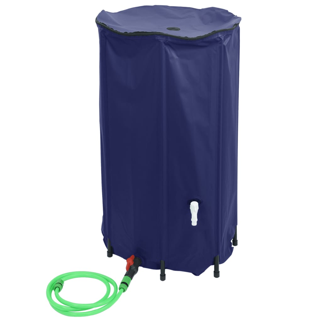 vidaXL Резервоар за вода с кран, сгъваем, 250 л, PVC
