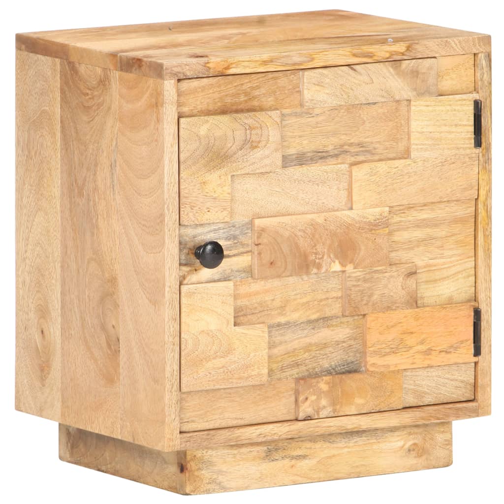 vidaXL Нощно шкафче, 40x30x45 см, мангово дърво масив