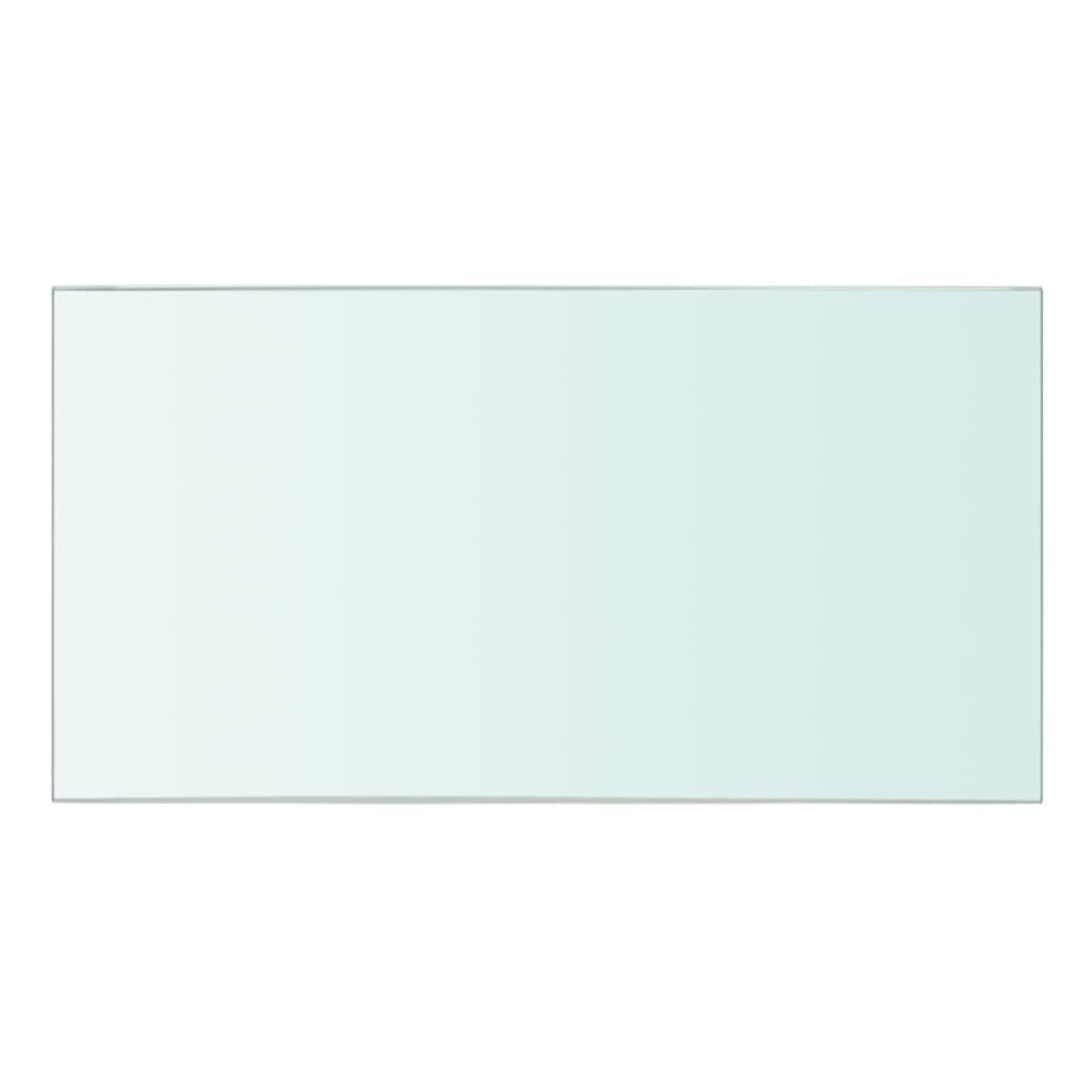 vidaXL Плоча за рафт, прозрачно стъкло, 30 x 15 см