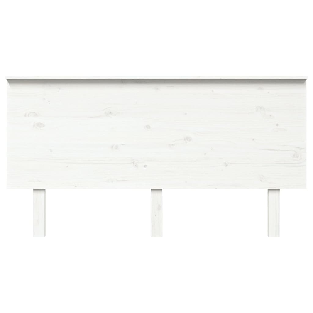 vidaXL Горна табла за легло, бяла, 154x6x82,5 см, бор масив