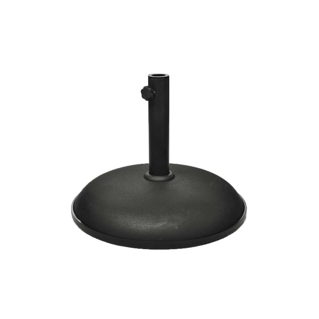 vidaXL Стойка за чадър, 30 кг, черна стомана и цимент