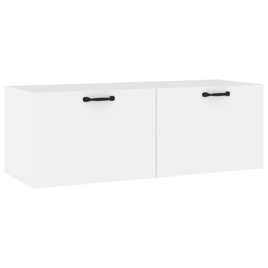 vidaXL Стенен шкаф, бял, 100x36,5x35 см, инженерно дърво