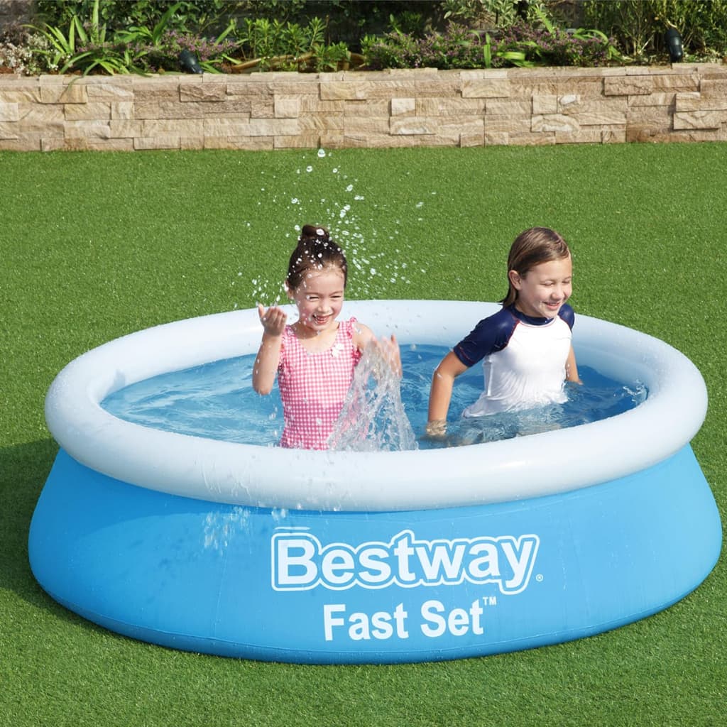 Bestway Fast Set Надуваем басейн, кръгъл, 183x51 см, син