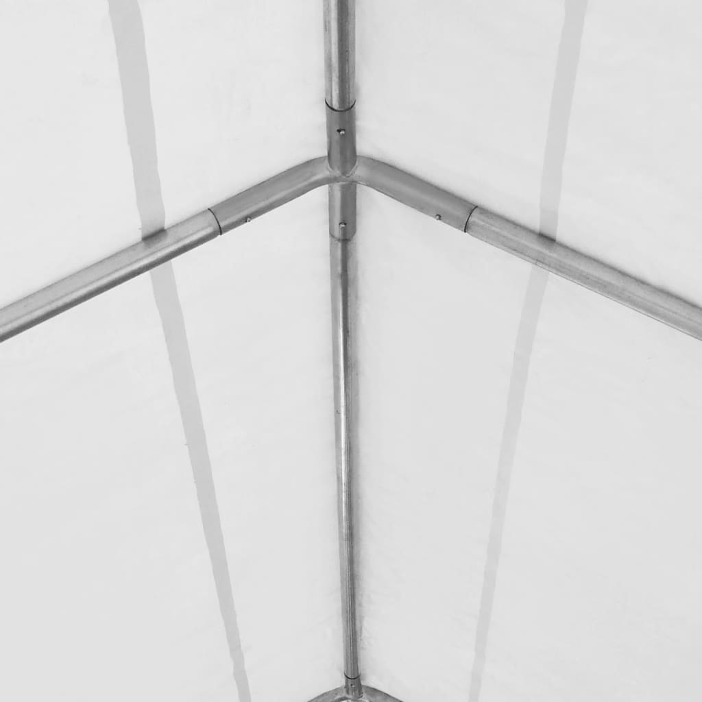 vidaXL Палатка за съхранение PVC 550 г/м² 4x6 м бяла