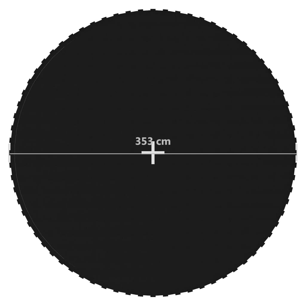 vidaXL Отскачаща повърхност за кръгъл батут 13 Ft/3,96 м черен текстил