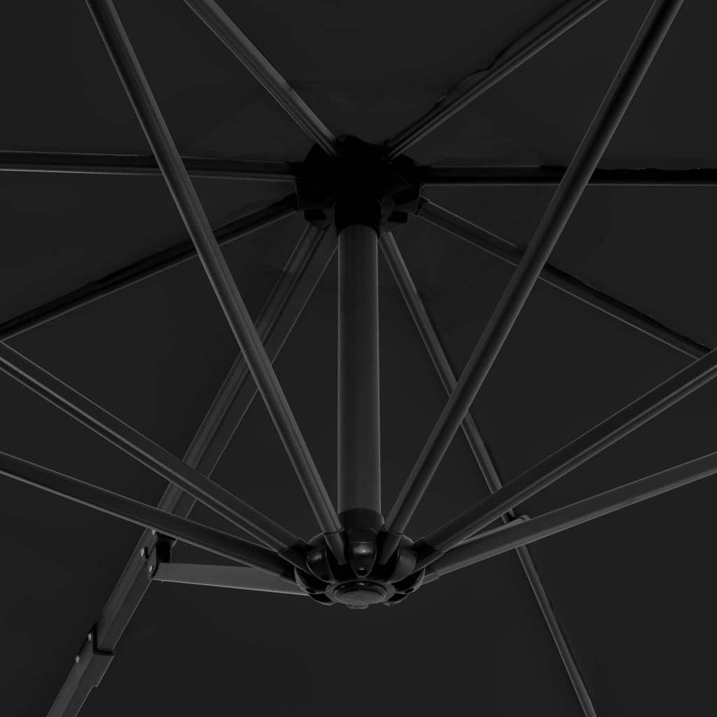 vidaXL Градински чадър чупещо рамо алуминиев прът 300 см антрацит
