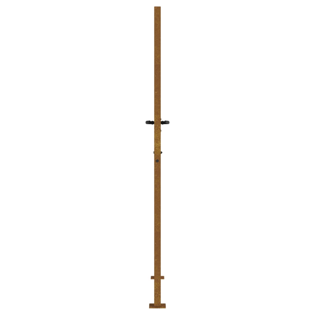 vidaXL Градинска порта, 105x205 см, кортенова стомана, дизайн с бамбук