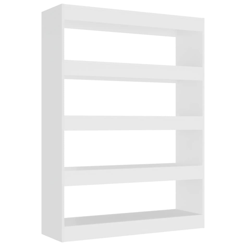 vidaXL Библиотека/разделител за стая, бяла, 100x30x135 см