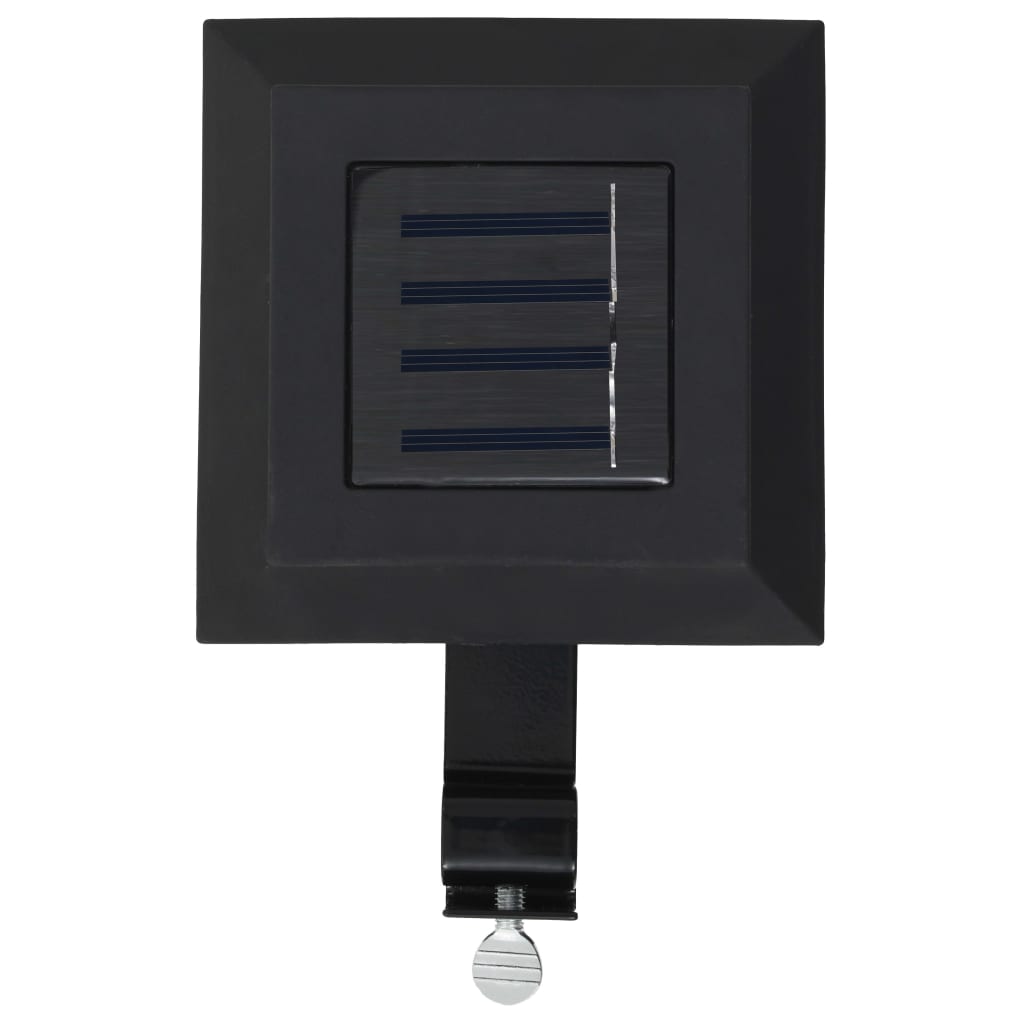 vidaXL Външни соларни лампи 12 бр LED квадратни 12 см черни