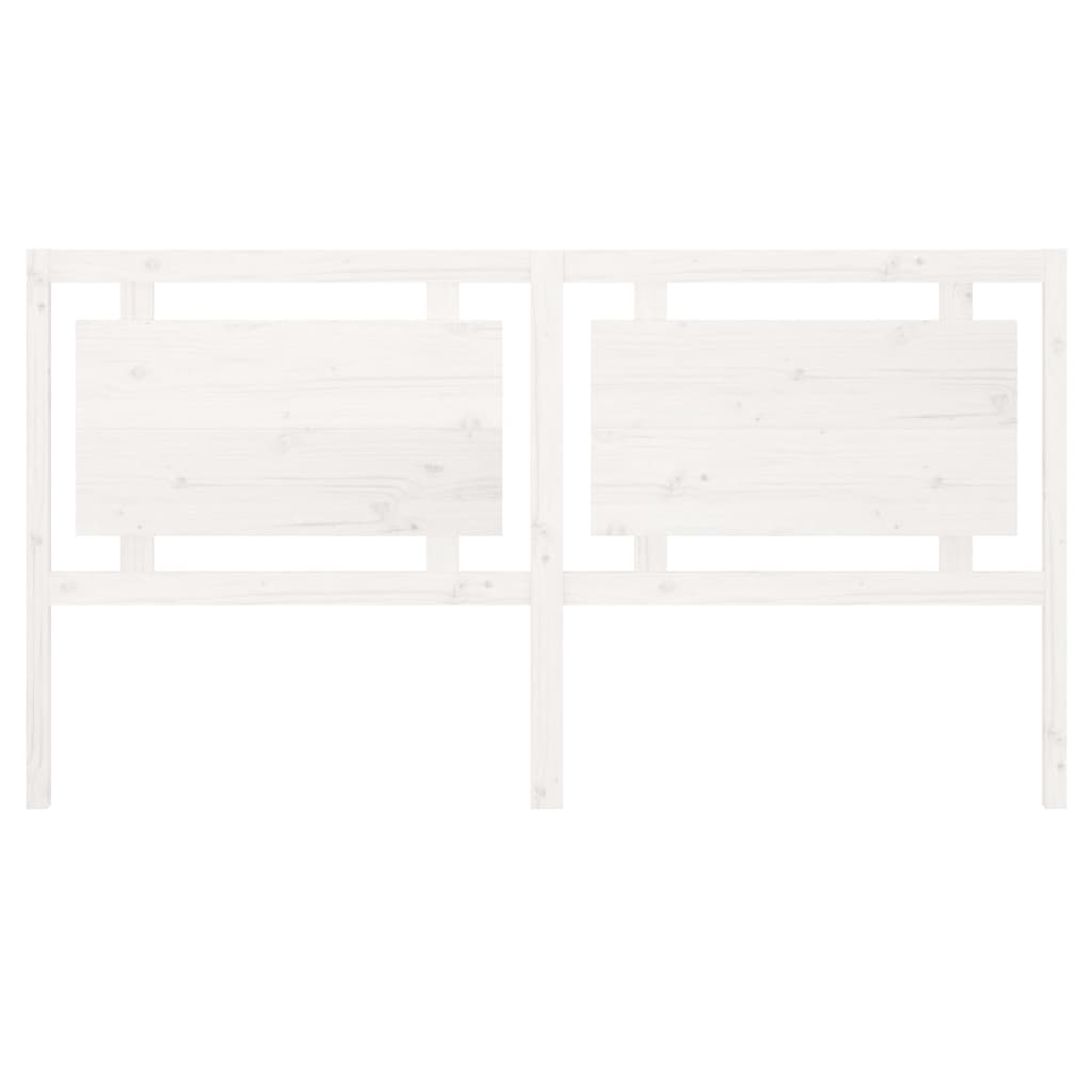 vidaXL Горна табла за легло, бяла, 185,5x4x100 см, бор масив