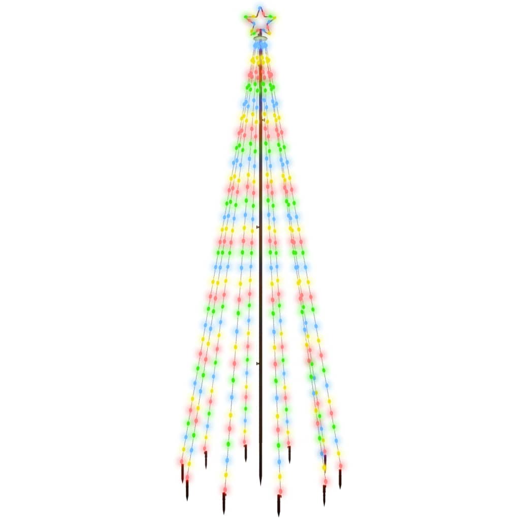 vidaXL Коледна елха с шип, многоцветна, 310 LED, 300 см