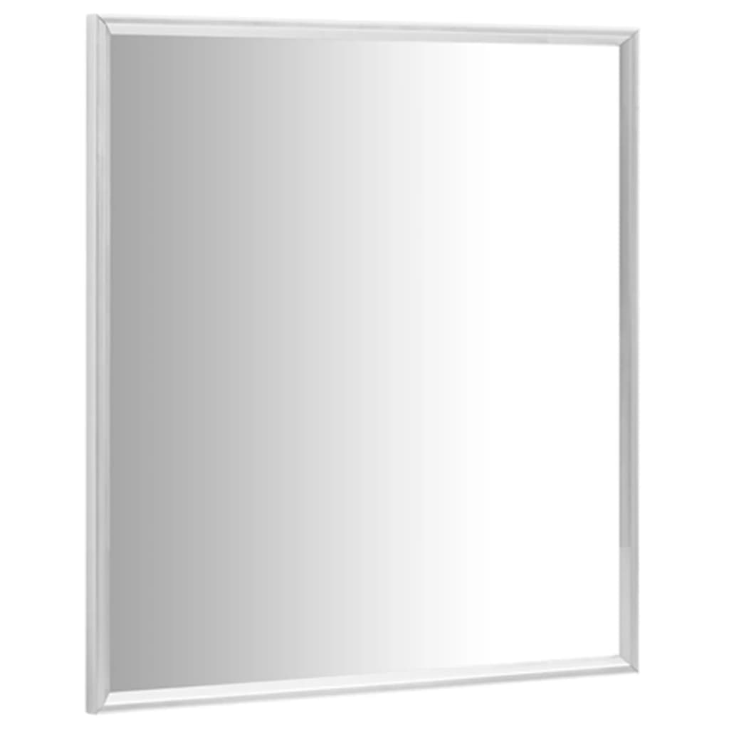 vidaXL Огледало, сребристо, 50x50 см