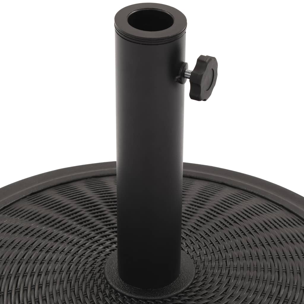 vidaXL Основа за чадър, черна, кръгла, 13 кг