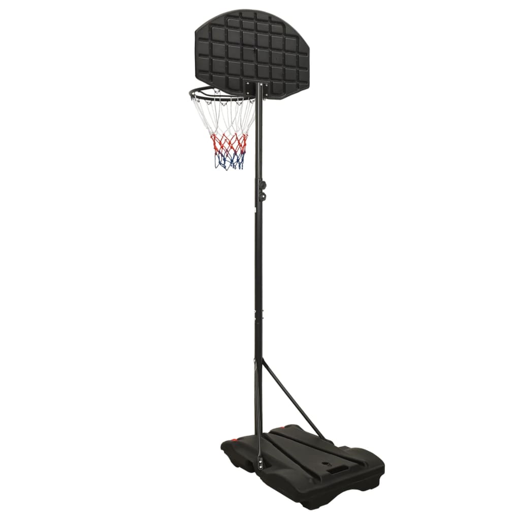 vidaXL Баскетболна стойка черна 216-250 см полиетилен