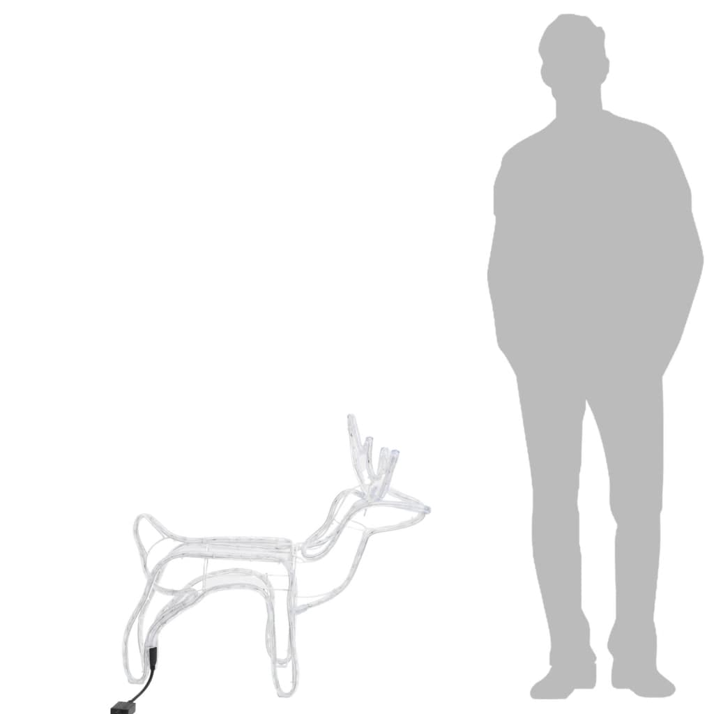 vidaXL Коледна фигура северен елен, топло бяло, 60x30x60 см