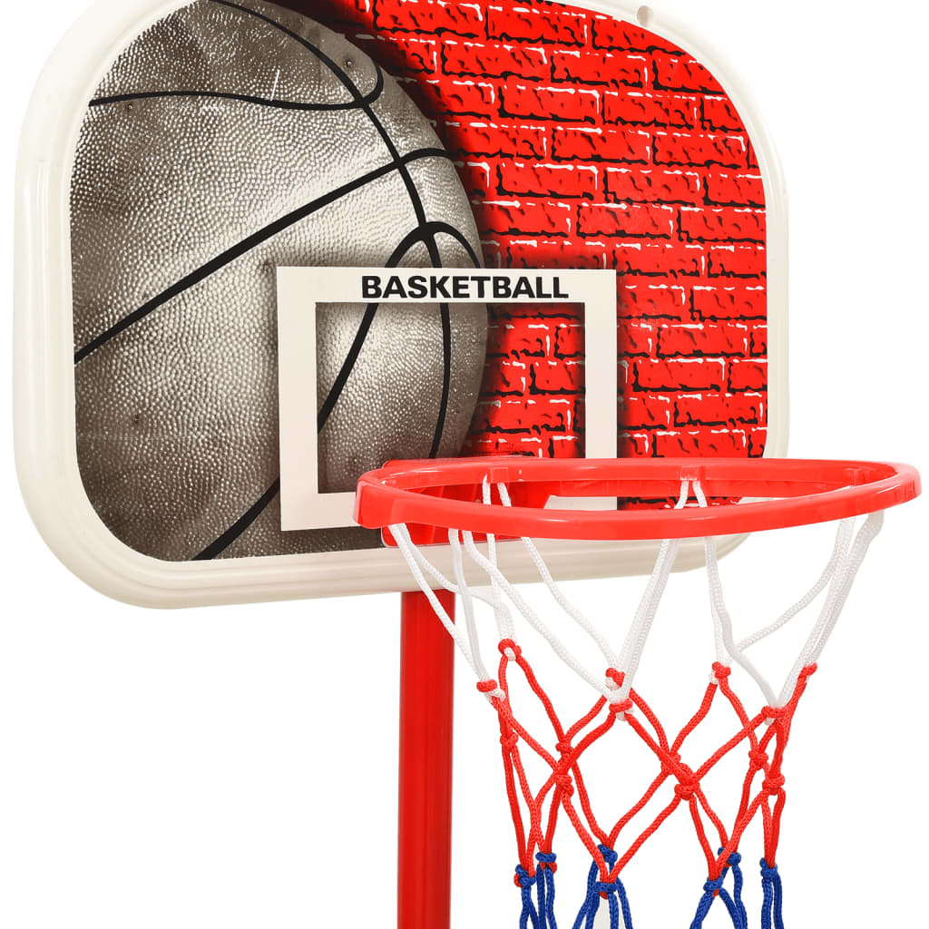 vidaXL Преносим баскетболен комплект, регулируем, 138,5-166 см