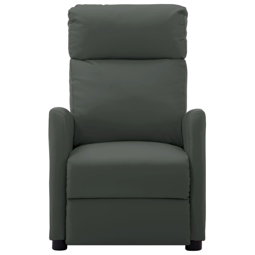 vidaXL Електрически масажен стол, сив, изкуствена кожа