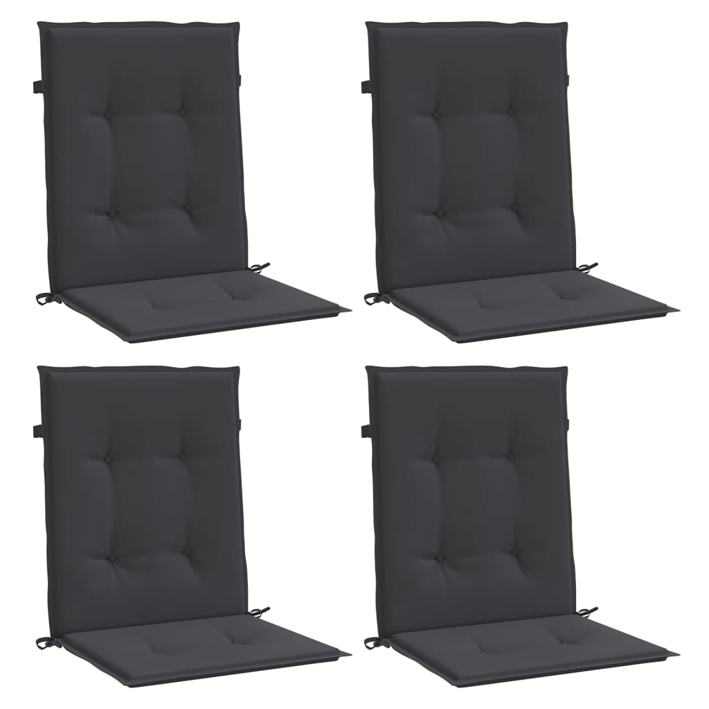 vidaXL Възглавници за столове 4 бр черни 100x50x3 см Оксфорд плат