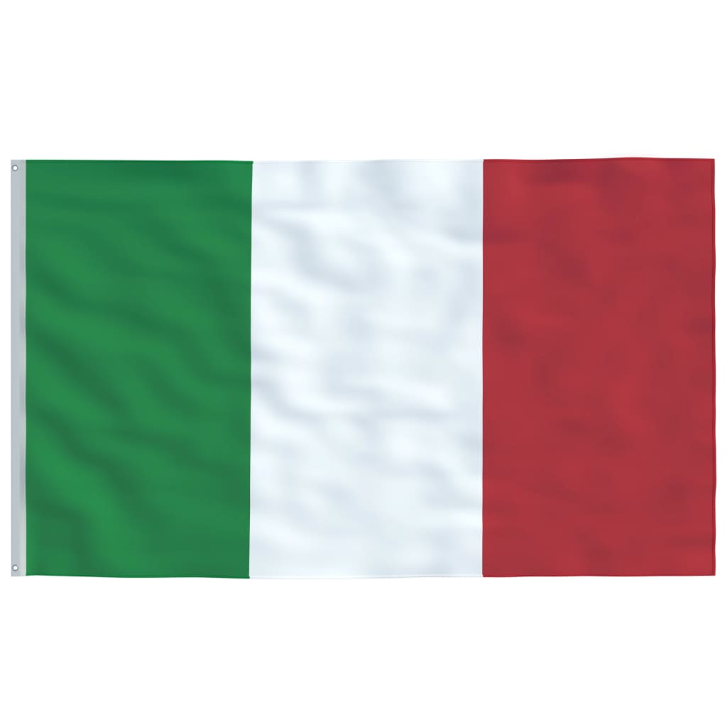 vidaXL Флаг на Италия и алуминиев флагщок, 4 м