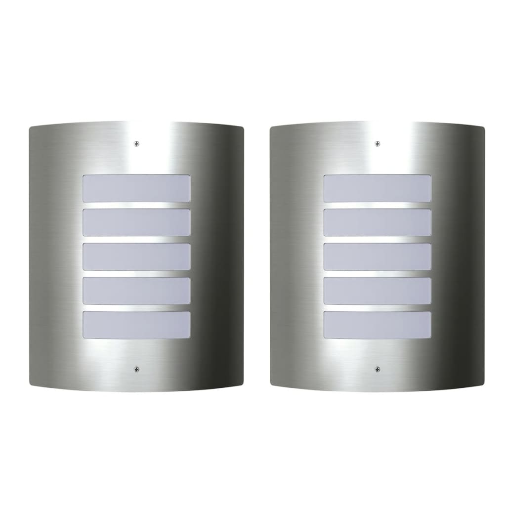 Стенни лампи от неръждаема стомана 60W – 2 броя
