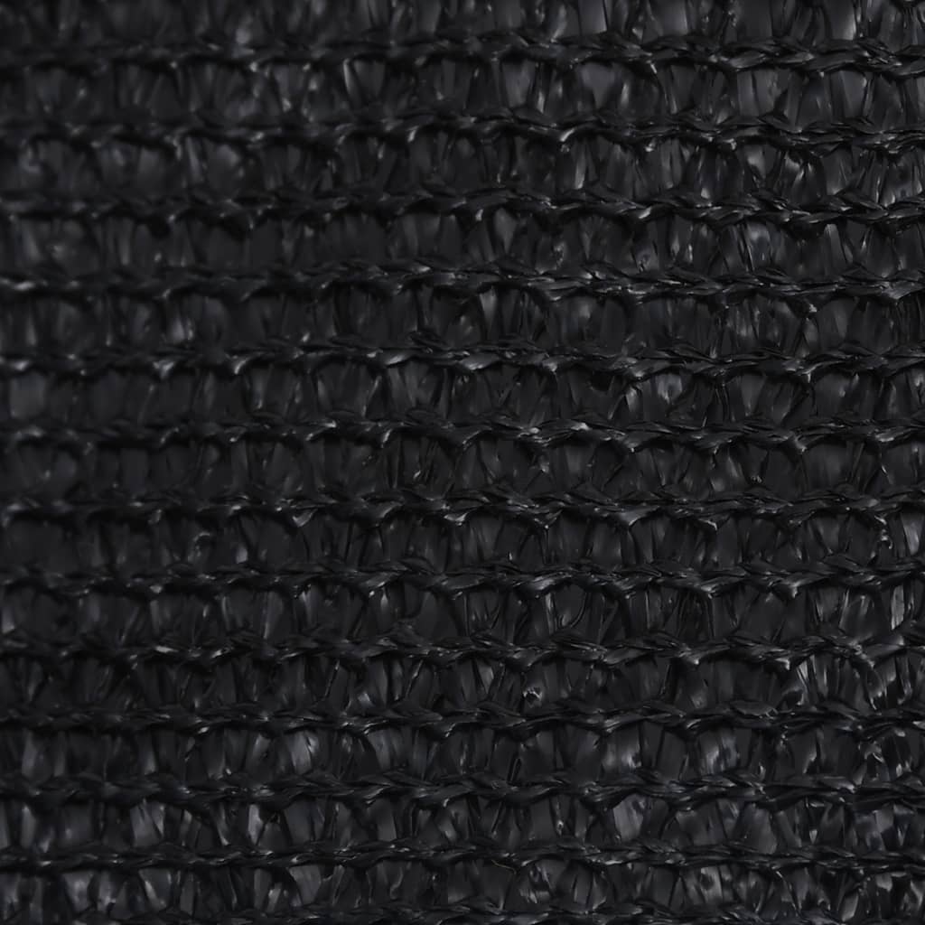 vidaXL Платно-сенник, 160 г/м², черно, 3,6x3,6 м, HDPE