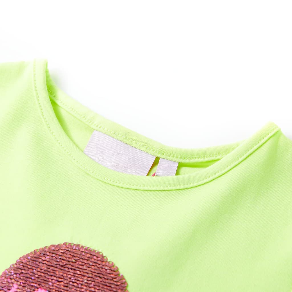 Детска тениска, неоновожълто, 92