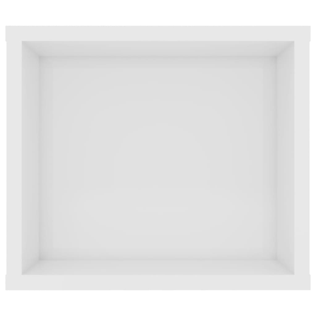 vidaXL Окачен TВ шкаф, бял гланц, 100x30x26,5 см, ПДЧ