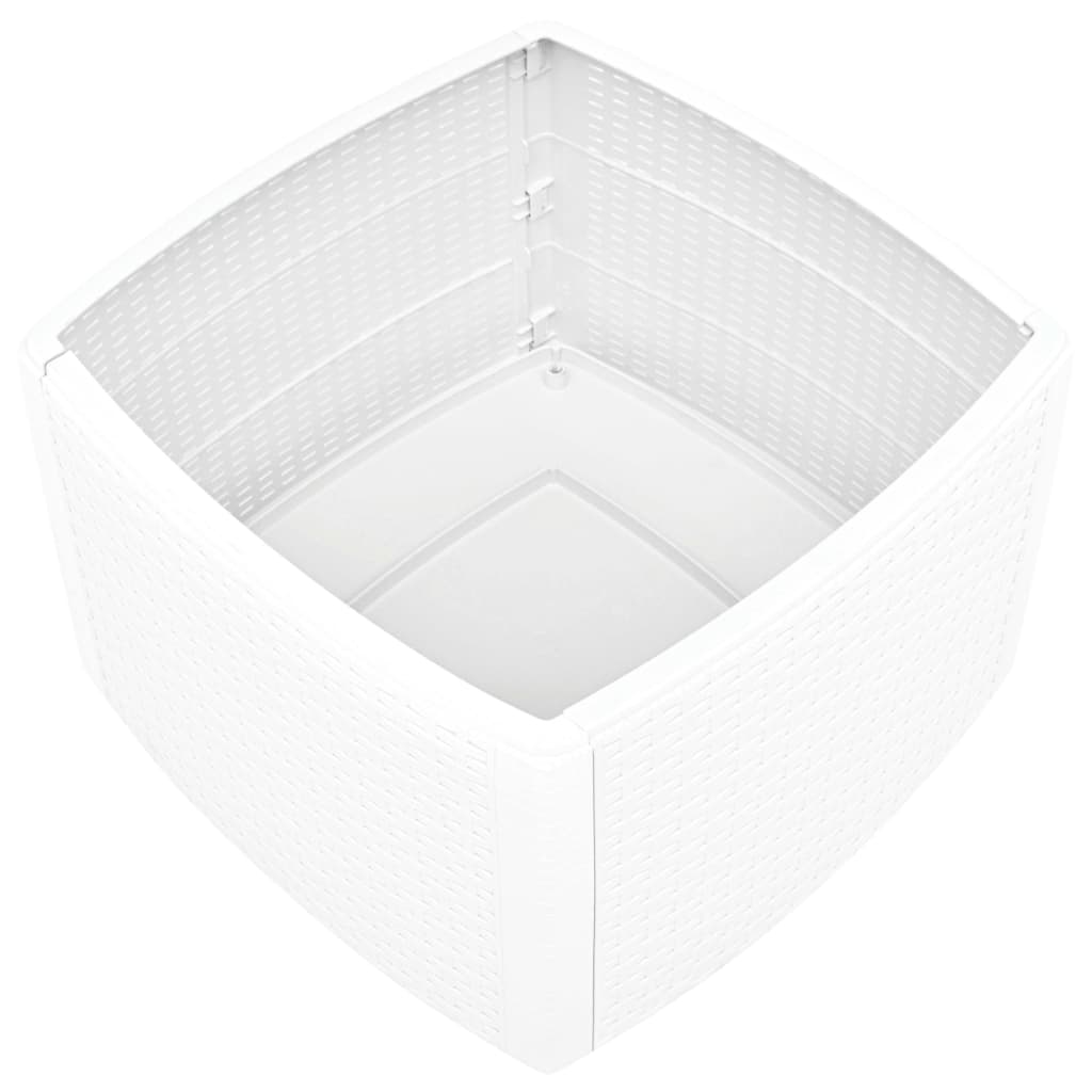 vidaXL Странична маса, бяла, 54x54x36,5 см, пластмаса