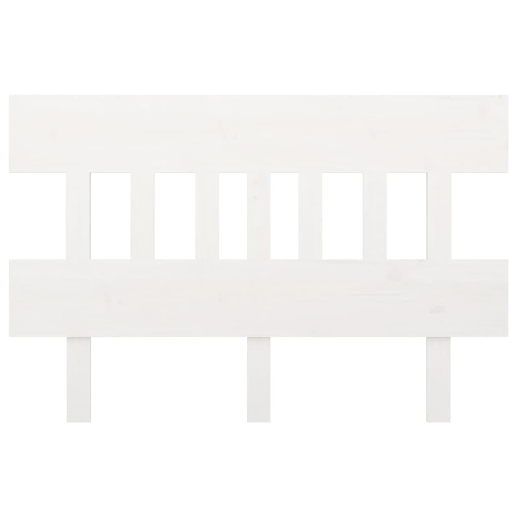 vidaXL Горна табла за легло, бяла, 143,5x3x81 см, бор масив