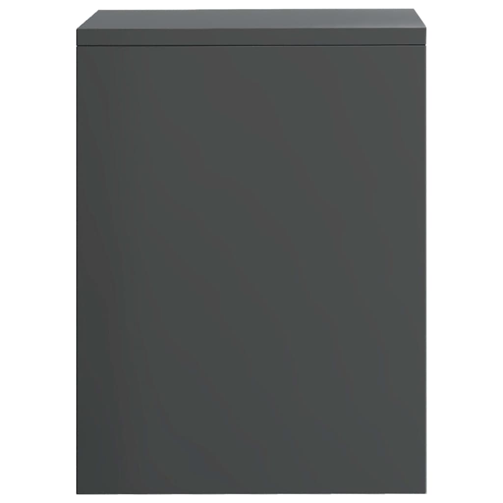 vidaXL Нощни шкафчета, 2 бр, сиви със силен гланц, 40x30x40 см, ПДЧ