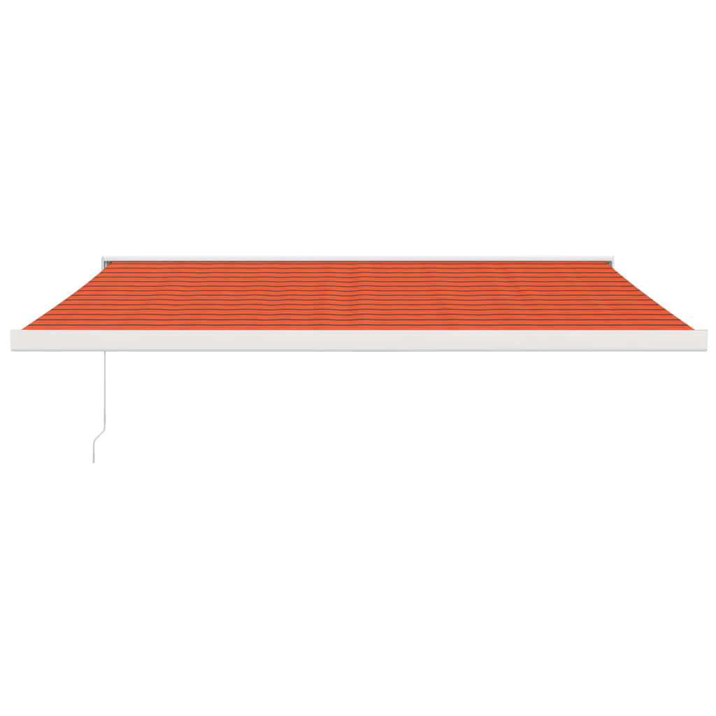 vidaXL Прибираща се тента оранжево и кафяво 4x3 м плат и алуминий