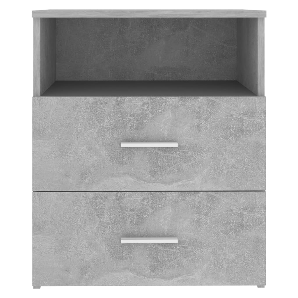 vidaXL Нощни шкафчета, 2 бр, бетонно сиви, 50x32x60 см