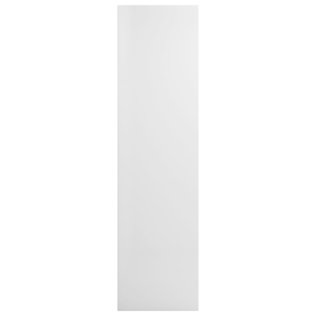 vidaXL Библиотека/ТВ шкаф, бяло със силен гланц, 36x30x114 см, ПДЧ