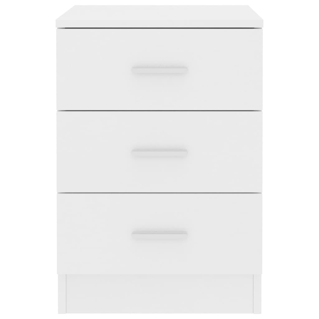 vidaXL Нощно шкафче, бяло, 38x35x56 см, ПДЧ
