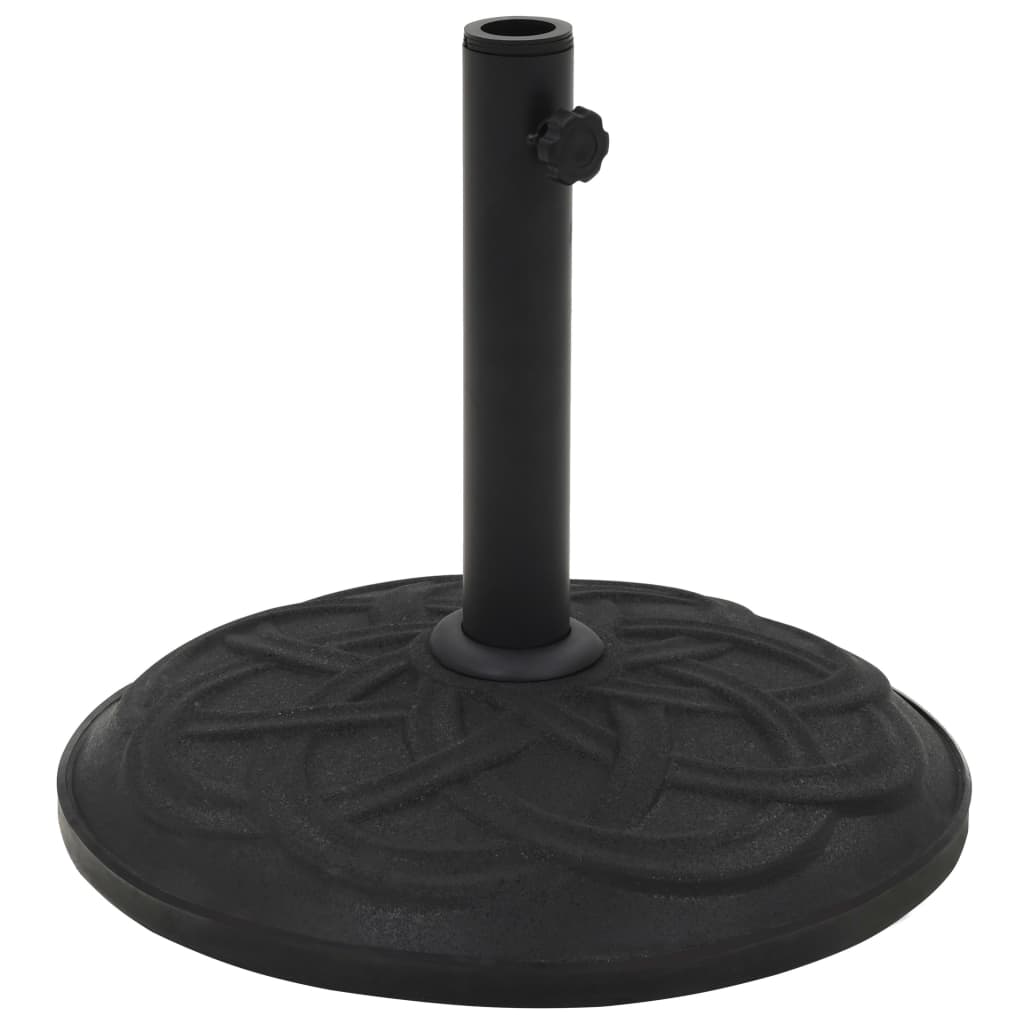 vidaXL Основа за чадър, черна, бетон, кръгла, 15 кг