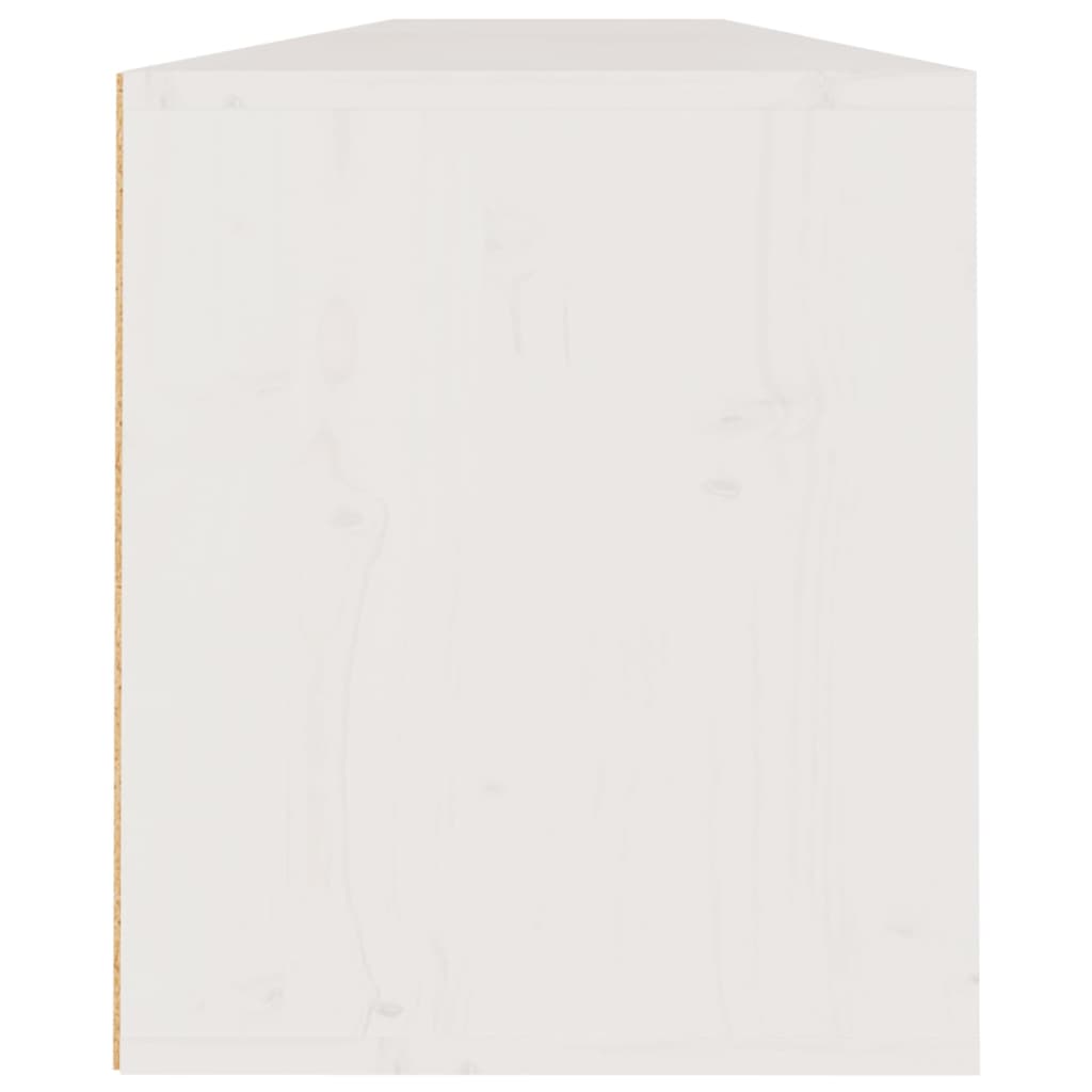 vidaXL Стенни шкафове, 2 бр, бели, 100x30x35 см, бор масив