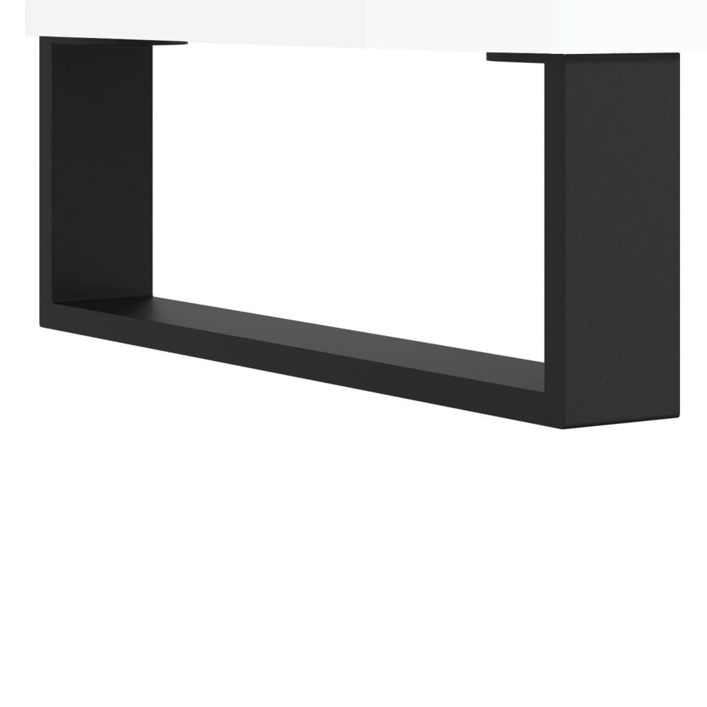 vidaXL ТВ шкаф, бял гланц, 150x30x44,5 см, инженерно дърво