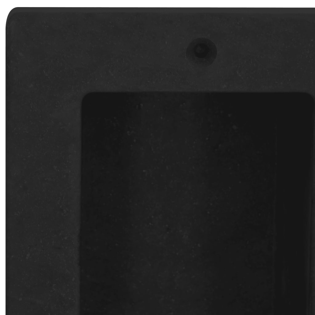 vidaXL Ниша за баня с 2 отделения, матово черно, 41x51x10 см