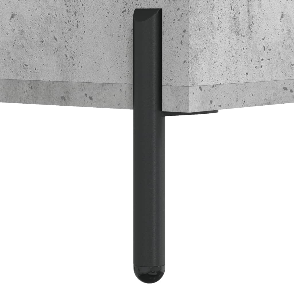 vidaXL Сайдборд, бетонно сив, 69,5x34x90 см, инженерно дърво