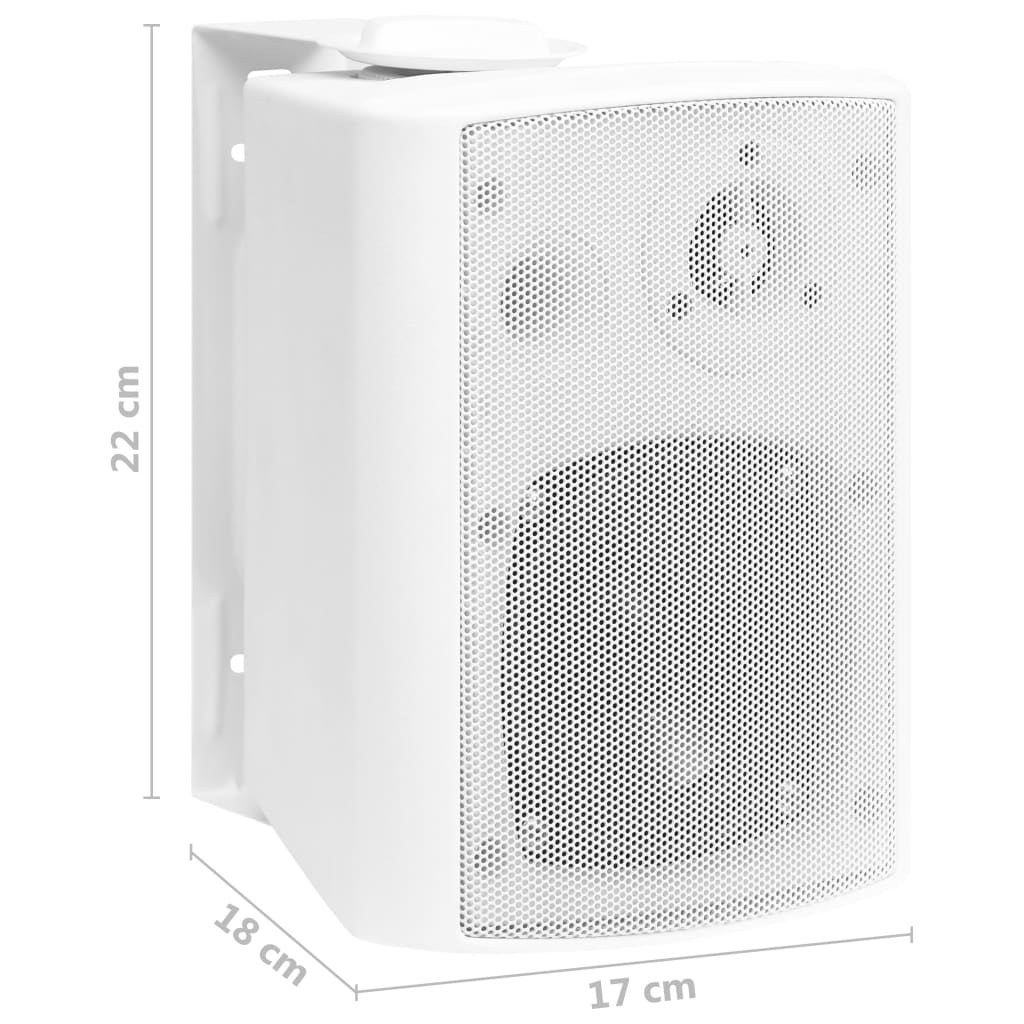 vidaXL Стенни стерео високоговорители 2 бр бели вътрешни/външни 80 W