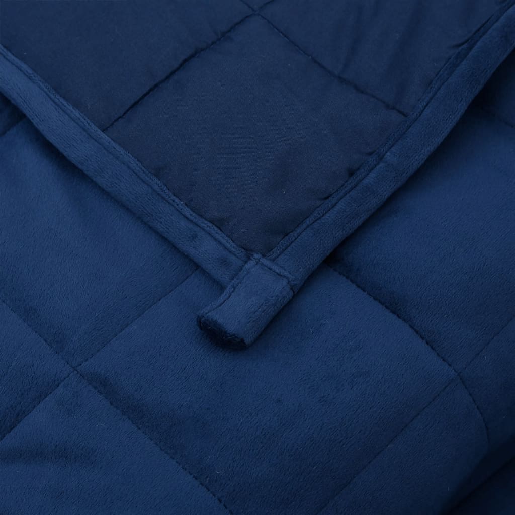 vidaXL Утежнено одеяло синьо 150x200 см 7 кг плат