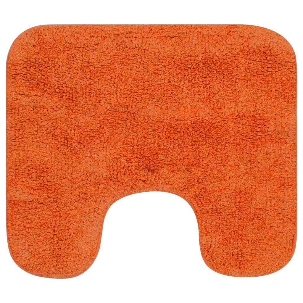 vidaXL Комплект постелки за баня, 3 бр, текстил, оранжеви